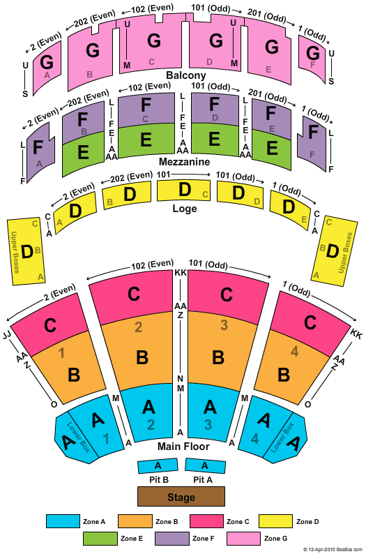Palace Theatre Columbus Seating Chart